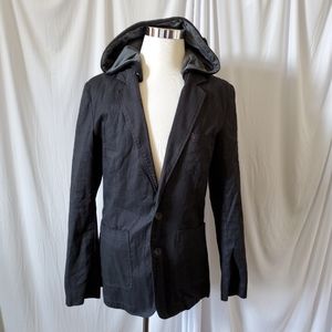 Zara Man 2 Button Jacket with Hood 2XL Slim Fit